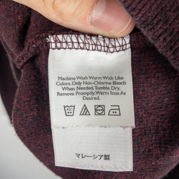 Eddie Bauer Mens 100% Cotton Long Sleeve Pullover Sweater Large Tall Purple - Picture 5 of 7